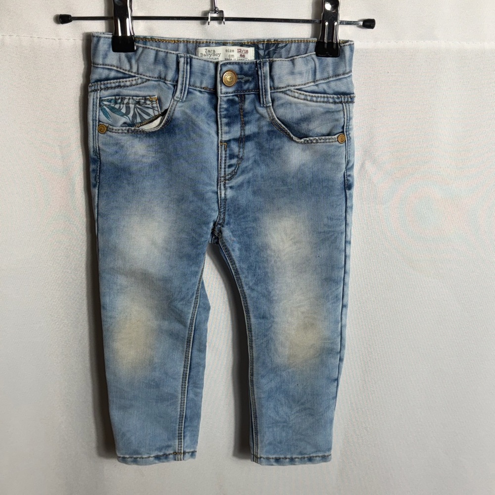 Zara Baby Boy Light Wash Jeans 12–18 Months 86cm Denim Pants